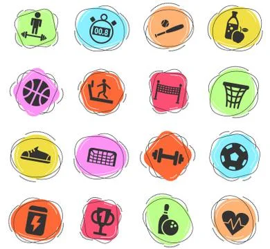 Sport icon set Stock Illustration