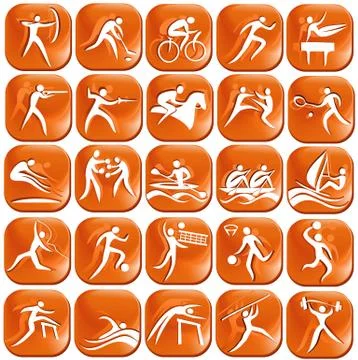 Sport icons Stock Illustration