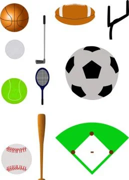 Sport items Stockillustratie