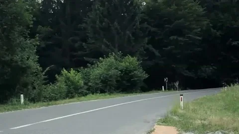 Sport Motorcycle Cornering Downhill Stock Footage 102717960