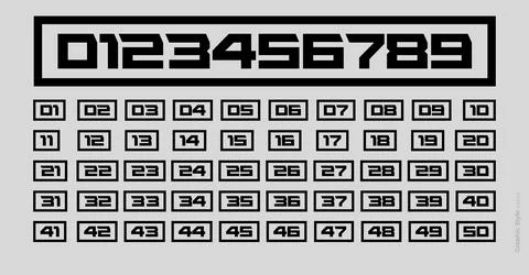Sport Numbers Set Numeric Logo Font for Soccer Basketball Football Baseball Stock Illustration