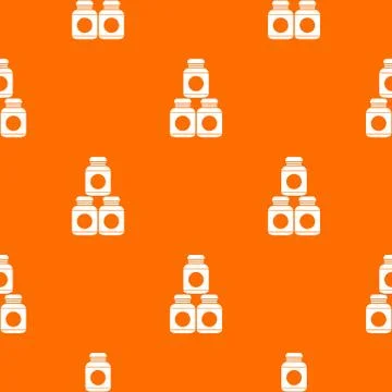 Sport nutrition containers pattern seamless Stock Illustration