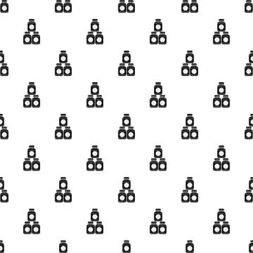 Sport nutrition containers pattern, simple style Stock Illustration