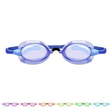 Sport pool goggles cartoon vector graphic Stock Illustration
