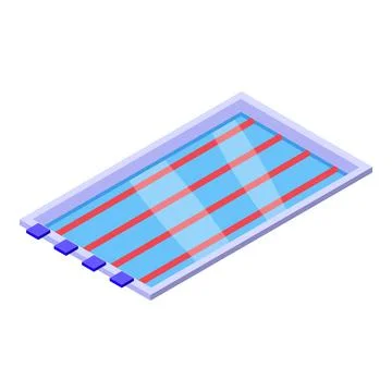 Sport pool icon isometric vector. Water diver Illustrazione stock