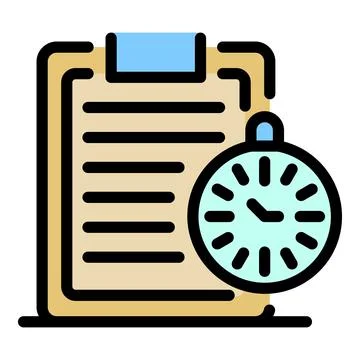 Sport program icon color outline vector Stock Illustration