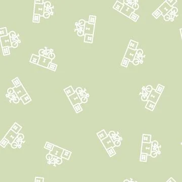 Sport riding line vector seamless pattern Illustrazione stock