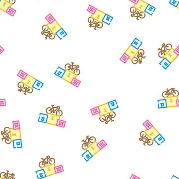 Sport riding vector seamless pattern Illustrazione stock