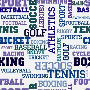 Sport seamless vector pattern Stock Illustration
