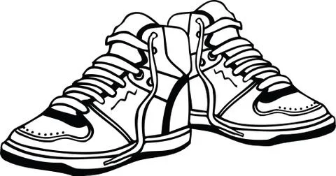 Sport shoes illustration Stock Illustration