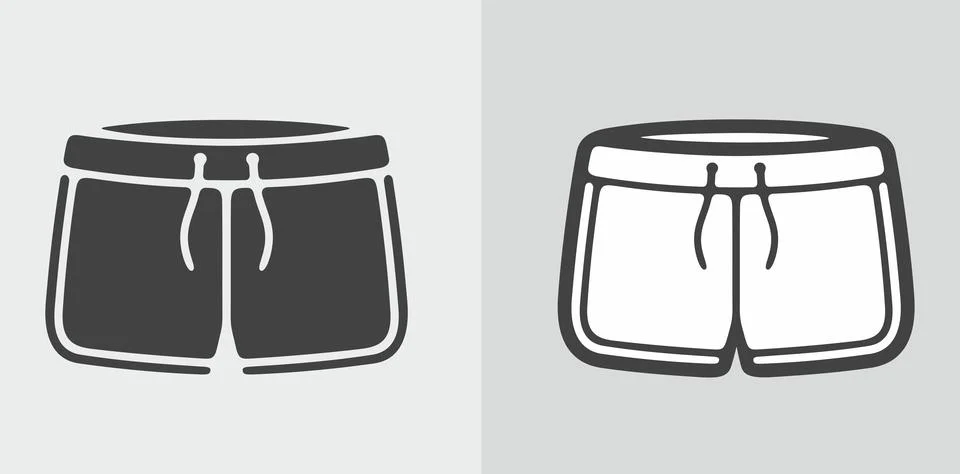 Sport shorts icon on a background. Stock Illustration