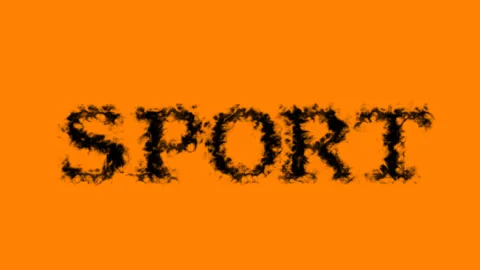 Sport smoke text effect orange isolated background Stock Footage 138722706
