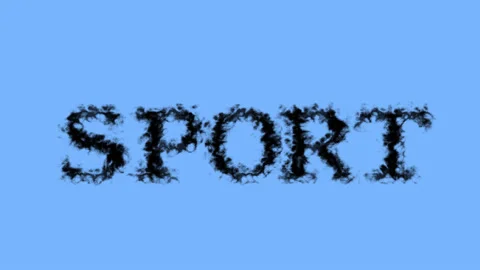 Sport smoke text effect sky isolated background Stock Footage 138722707