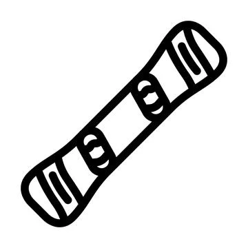 Sport snowboard line icon vector illustration Stock Illustration