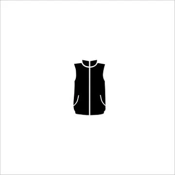 Sport solid vest icon, outerwear concept, vest sign on white background. Vect Illustrazione stock