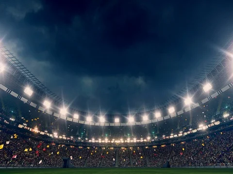 Sport stadium with full of spectators Stock Footage 78446416