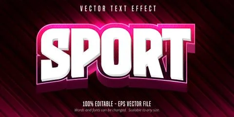 Sport style editable text effect Stock Illustration