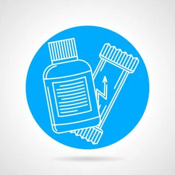Sport supplements round vector icon Illustrazione stock