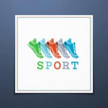 Sport template. Stock Illustration