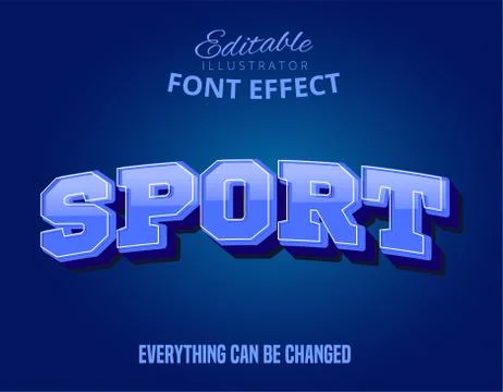 Sport text, editable text effect Stock Illustration