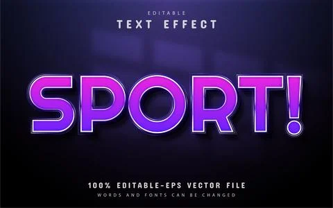 Sport text effect with gradient Stock Illustration