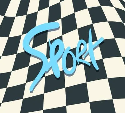 Sport text sporting flag vector Stock-Illustration