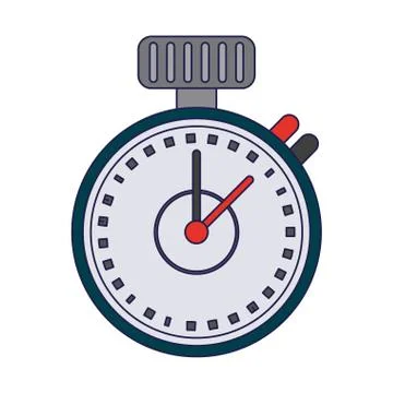 Sport timer chronometer symbol blue lines Illustrazione stock