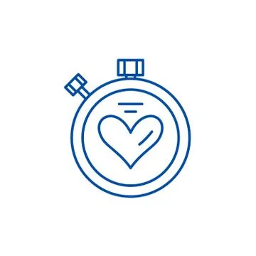 Sport timer line icon concept. Sport timer flat vector symbol, sign, outline 스톡 일러스트