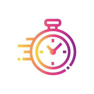 Sport timer line icon in gradient color. Stock Illustration