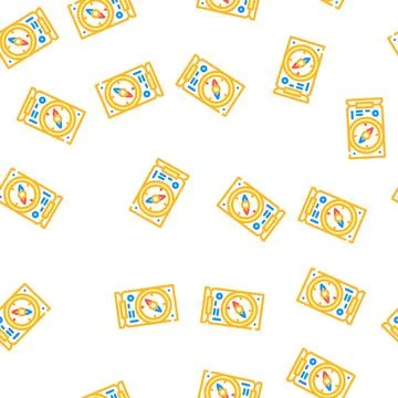 Sport tourism vector seamless pattern 库存插图