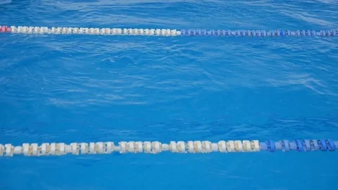 Sport Track In the Pool. For Captions Video stock 72221812