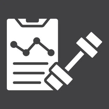 Sport training program glyph icon, fitness Stock-Illustration