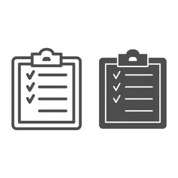 Sport training program line and solid icon, Gym concept, fitness plan sign on Stock Illustration