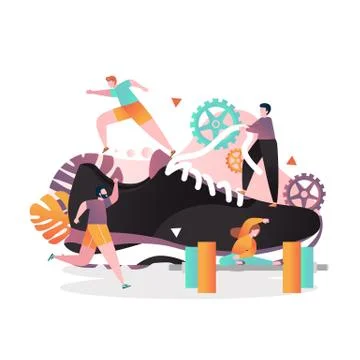 Sport vector concept for web banner, website page Stock Illustration