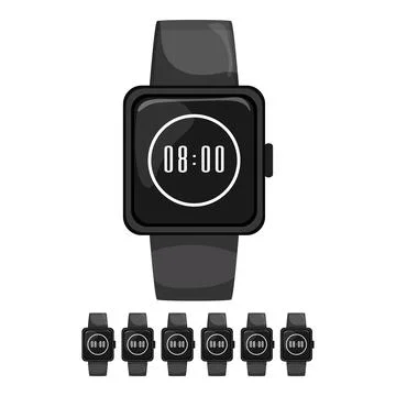 Sport watch tracker cartoon vector graphic Stock Illustration