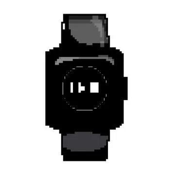 Sport watch tracker game pixel art vector illustration Stock Illustration