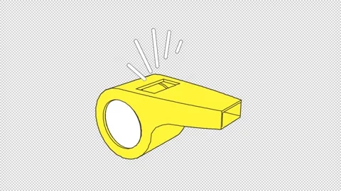 Sport whistle icon on alpha Stock Footage 297445016