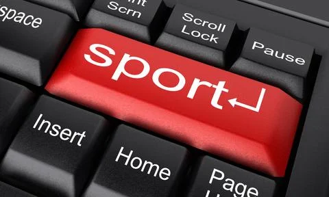 Sport word on red keyboard button Stock Illustration