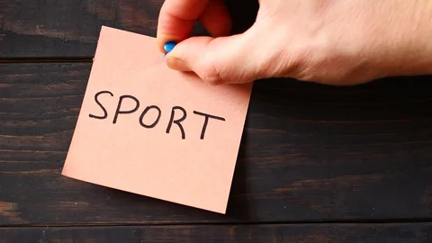 Sport word on the sticker Stock Footage 102551759