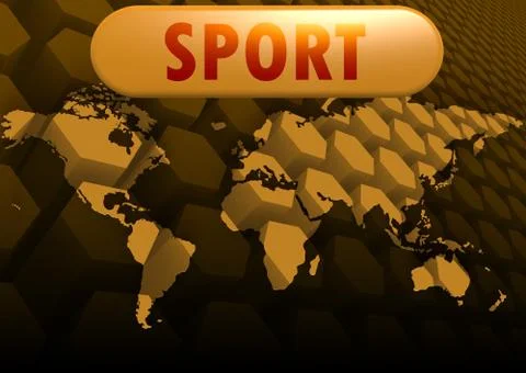 Sport world map 스톡 일러스트