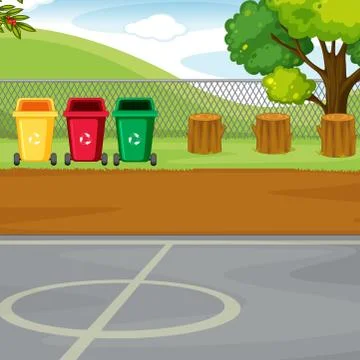 A sport yard background Stock Illustration