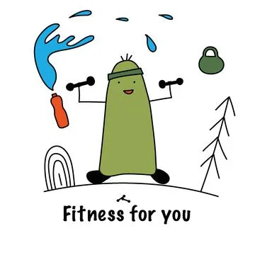 Sport for you vector postcard Stock Illustration