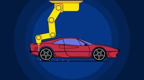 Sportcar assembling 库存影片 65832591