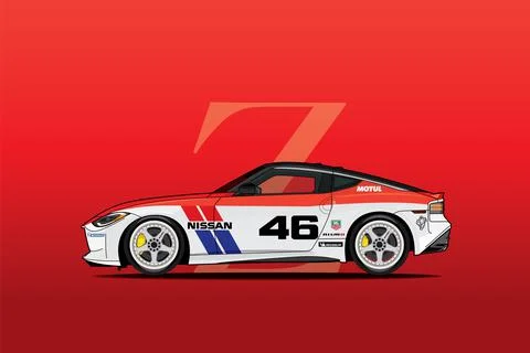 Sportcar Vector file format into separate layers Can choose to change the col Stock Illustration