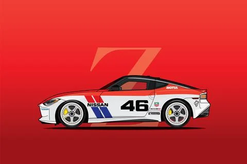 Sportcar Vector file format into separate layers Can choose to change the col Stock Illustration