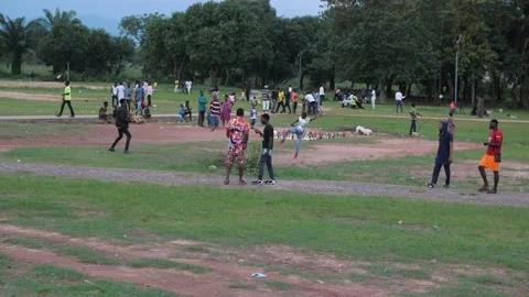 Sporting activities going on in Africa Видео 155702314