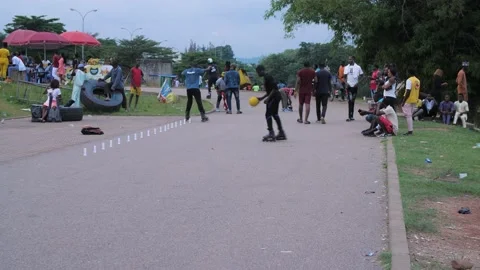 Sporting activities going on in Africa 库存影片 155702539