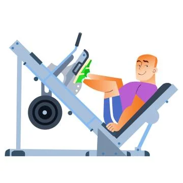 Sporting a bald man has been in the gym Stock Illustration