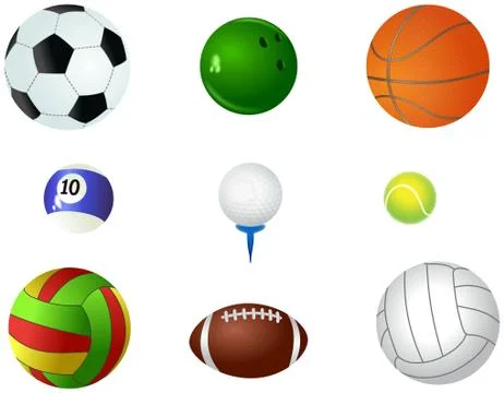 Sporting balls 库存插图