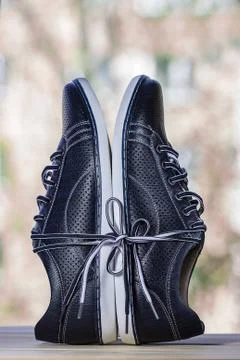 Sporting blue sneakers Stock Photos